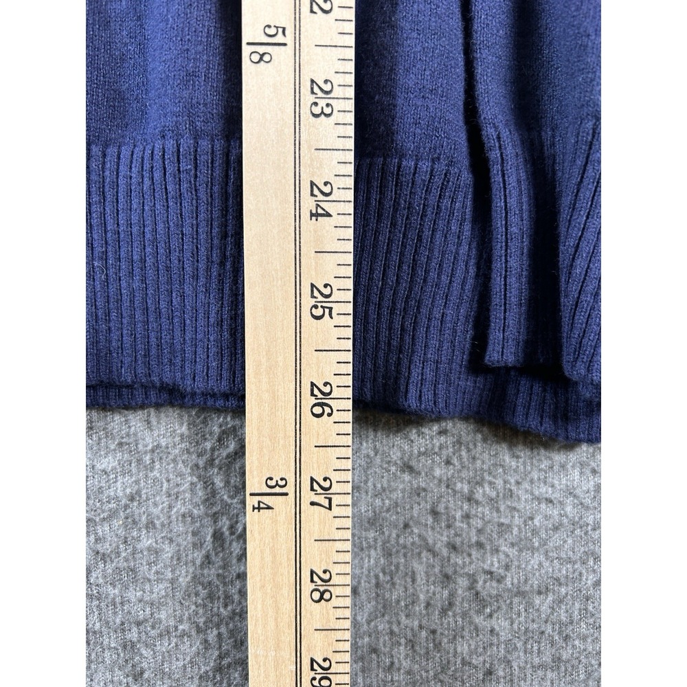 Criquet Mens V Neck Sweater XL Cotton Cashmere Burgundy Elbow Patches Cabincore - Picture 5 of 7